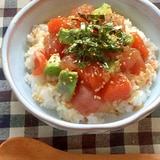 漬けマグロ・漬けサーモン・アボカドの美肌丼♡